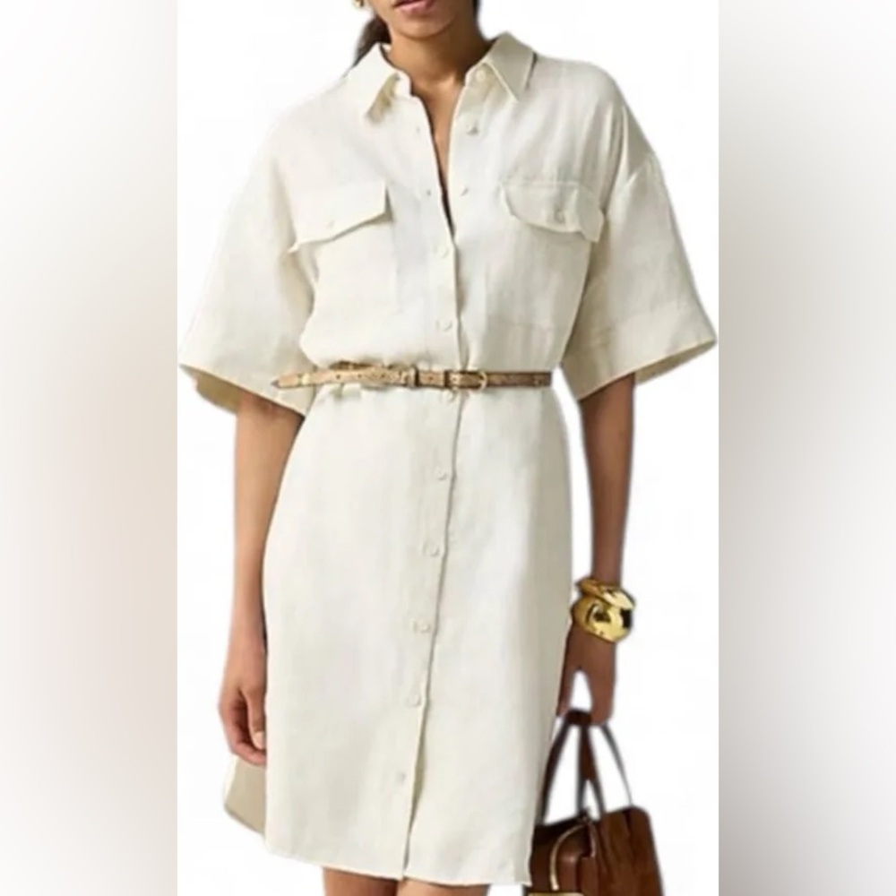 J. Crew Utility Shirtdress in Linen